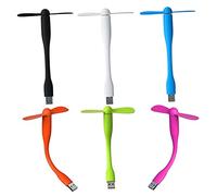 6 Pack Mini USB Fans,Portable Fan, Flexible Neck Cooling Fan, Quiet Travel Fan, Personal Portable Pocket Fan, Power Bank/Notebook/Laptop/Computer USB Desk Fan(color) USB Desk Fan Fan USB USB Desk Fan