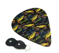 6 Pack Monster Truck1 Guitar Picks - 0.46 0.71 0.93 mm Includes Cool Guitar Picks Thin Medium Heavy Thickness, Electric Guitar Picks for Acoustic Guitar Bass Ukulele
