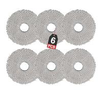 6 Pack Mop Cloths for Dream e L10s/L10 Ultra/L10s Plus/X40 Ultra,Xiaom i X10+/X20+,Ecovac s T30/T30 Pro Omni/T20 Omni/T20e Robot Vacuum Cleaner, Washable Microfiber Mop Accessories