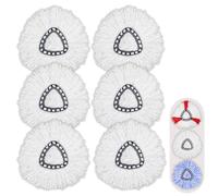 6 Pack Mop Head Replacement Compatible for vileda Triangle Swivel Mops - Mop heads replacement