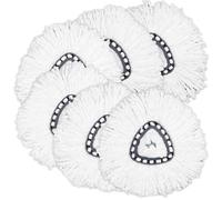 6 Pack Mop Heads Compatible with Vileda 2-in-1 Turbo Mop Replacement Head Microfibre (White)