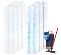 6 Pack Mop Replacement Pads Compatible with Vileda/O-Cedar H2PrO Flat Mops System, Machine Washable Reusable Microfiber Mop Head Replacement Pad for All Hard Floors