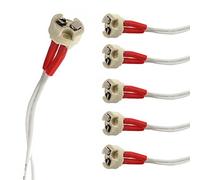 (6-Pack) Mr16 Lamp Socket, 16cm Connector Adapter New Mr16 Gu5.3 Ceramic Led CFL Halogen Lamp Female Base Socket