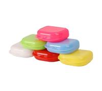 6-Pack Multi-Color Slim Retainer Case Set - Durable Orthodontic Denture Storage Containers - Compact, Hygienic Mouth Guard Cases for Travel and Daily Use