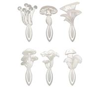 6 Pack Mushroom Metal Bookmarks, Book Page Markers Gift for Mushroom Lovers Book Lovers Writers Mothers Teacher Appreciation Back to School Gifts
