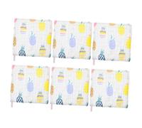 6-Pack Muslin Washcloths for Newborns Soft Cotton Face Towels High-Absorbency Baby Handkerchiefs for Bathing and Sensitive Skin