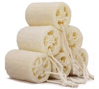 6 pack Natural Loofah Sponges Biodegradable Body Scrubbers, Exfoliating Loofah Bath Sponge Buff Away Dead Skin Smoother Great for Shower Scrubbing and Kitchen Cleaning (4 inch) (6 Pack-b)