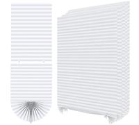 6-Pack No Drill Blinds for Windows,Temporary Blinds Stick On,Easy Fit,Self Adhesive,Non-Woven Fabric Crop According To Size, Privacy Protection,for Bathroom Bedroom Kitchen Windows-(White,60 * 150cm)
