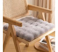 6 Pack Non Slip Chair Cushions Plush Seat Pads Washable Soft Sitting Pillows Comfort Chair Seat Covers Gray 45x45 cm for Dining Office and Home Use
