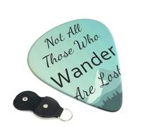 6 Pack Not All Those Who Wander Are Lost1 Guitar Picks - 0.46 0.71 0.93 mm Includes Cool Guitar Picks Thin Medium Heavy Thickness, Electric Guitar Picks for Acoustic Guitar Bass Ukulele