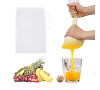 6 Pack Nut Milk Bag 12 X 8 in Nylon Cheese Cloths for Straining Muslin Cloths Multiple Usage Reusable Food Strainer 200 Mesh Fine Mesh Bag for Straining Fruit Juice/Cheese/Coffee/Tofu/Yogurt/Tea