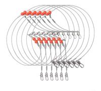 6-Pack Nylon Monofilament Leaders 55lb 90lb Mixed Test | 90lb main line strength, 55lb leader section, nylon monofilament, 68cm length, snap swivels included