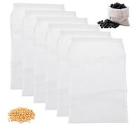 6 Pack Nylon Nut Milk Bags for Straining, Fine Mesh Food Strainer Bag, Multiple Usage Reusable Food Strainer, Cloth Bag for Straining Fruit Juice Cheese Coffee Tofu Yogurt Tea