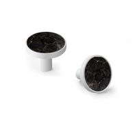 6 Pack Obsidian Marble with Golden Threads Cabinet Knobs and Wall Hooks, Solid Zinc Alloy Modern Drawer Pulls Handle for Kitchen Bathroom Home Decor Hardware