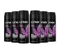 6 Pack of 150ml Lynx Excite 48 hrs High Definition Fragrance Crisp Coconut & Black Pepper Scent Deodorant Body spray