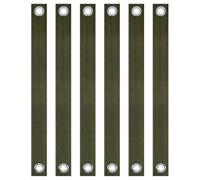 6 Pack of 16 Inch Tree Straps with Grommets for Guying or Staking of Young Tree and Plant Supports, Helping Newly Planted Saplings Cope with Hurricanes (Green)