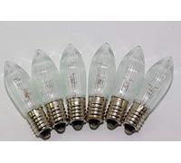 6 Pack of 34V, 3W, E10, MES Spare Christmas Bulb Lamp for Candle Bridge, Dencon