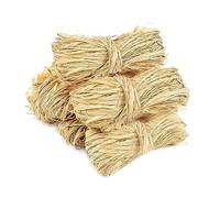 6 Pack of 50g Raffia Yarn for DIY Crafting,300g Natural Raffia Bundles, Brown Raffia for Gift Wrapping, Decoration, Weaving Garden, Florist Bouquets Natural Raffia Ball