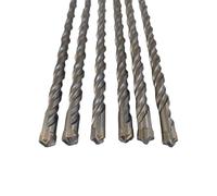 6 PACK OF 6mm x 160mm, Cross Tip, SDS Plus Masonry Drill Bits, for Masonry, Brick, Concrete