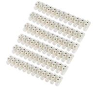 6 Pack of Clear Electrical Terminal Blocks - 20A Dual Row 12 Position Wire Connector