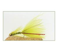6 Pack of Goldhead Olive Red Flash Damsel - Size 10, Trout Fishing Flies