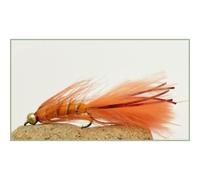 6 Pack of Goldhead Orange Red Flash Damsel Size 10, Trout Fishing Flies