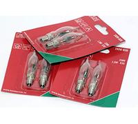 6 Pack of KonstsmIde 230V, 1.5W, E10, Flicker Flame Welcome Candle Bridge Bulb, Incandescent, Warm White