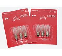 6 Pack of Konstsmide 55V, 3W, E10, MES Spare Welcome Candle Bridge Bulbs