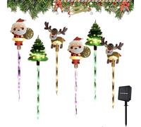 6-Pack of Moving Christmas Lights, LED Waterproof Solar Christmas Lights Outdoor Decorations, Courtyard Tree, for Porches, Trees, Pathway(#C)