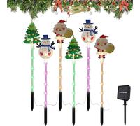 6-Pack of Moving Christmas Lights, LED Waterproof Solar Christmas Lights Outdoor Decorations, Courtyard Tree, for Porches, Trees, Pathway(#A)