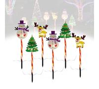 6-Pack of Moving Christmas Lights, Waterproof Garden Pathway Holiday Decorations for Yard, Pathway, Patio, Instant Christmas Vibe LED Moving Xmas Lights Solar & Battery Power(TypeB,Solar)