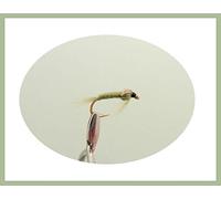 6 Pack of Olive Damsel Nymph Fly, Trout Fishing Flies, Choice of Sizes (12/14)