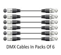 QTX Professional DMX Lighting Leads XLR Plug to Socket 10.0m