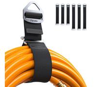 6 Pack One Hand Operation [1s Tighten by Gravity] Adjustable Extension Cord Organizer Holder, Hose Rope Storage Straps Wrap for RV Shed Workshop Garage Organization, Gadgets Tools Gifts for Dad Men