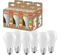 6-Pack Osram LED Filament A60 Bulb 4.3W=60W E27 Matt 806lm 2700K Dimmable