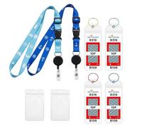 6-Pack P&O Cruise Luggage Tag Holder,Cruise Luggage Tags,Cruise Essentials with Coded Loops and Lanyards for Secure Baggage Identification During Voyages, Water-Resistant Design