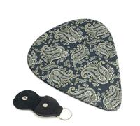 6 Pack Paisley Pattern No.9075 Guitar Picks - 0.46 0.71 0.93 mm Includes Cool Guitar Picks Thin Medium Heavy Thickness, Electric Guitar Picks for Acoustic Guitar Bass Ukulele