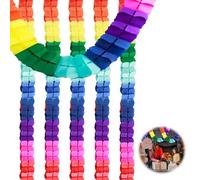 6-Pack Pastel Four-Leaf Clover Tissue Flower Garlands - 10-Foot Macaron Paper Streamers for Reusable Party Decor, Perfect for Weddings, Birthdays, Baby Showers & Home Décor