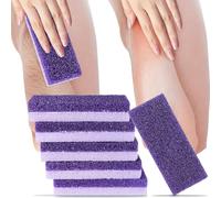 6 Pack Pedicure Foot Pumice,2 in 1 Pumice Stone for Feet,Stone Scrubber for Hard Skin,Dead Skin Remover for Feet, Heels, Hands and Body (Purple)