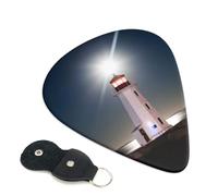 6 Pack Peggy's Cove Lighthouse Guitar Picks - 0.46 0.71 0.93 mm Includes Cool Guitar Picks Thin Medium Heavy Thickness, Electric Guitar Picks for Acoustic Guitar Bass Ukulele