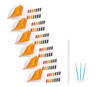 6 Pack pH Test Strips, 480 Strips Full Range 1-14 Universal pH Litmus Paper pH Soap Making Testing Strips for Water Wine Saliva Urine Soil, 6 pH Strips 3 Test Pipette Droppers and 1 Glass Rod