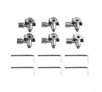 6 Pack Piercing Valve Kit BPV31 Line Tap Valve for HVAC Refrigeration, Fits 1/4" 5/16" 3/8" OD Copper Pipe, Metal Self-Piercing Saddle Valves Replace GPV31 MPV31