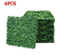 6 Pack Plant Artificial Mat Greenery Wall Hedge Grass Fence Foliage Panel Decor