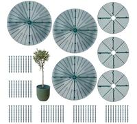 6 Pack Plant Pot Grids, 11.8in & 20.8in Cuttable Grid Flower Pot Covers with Stakes, ABS Plant Flower Protectors, Pet Digging Stoppers for Indoor Outdoor Plants