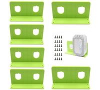 6 Pack Plastic Battery Holder Wall Mount Compatible with RYOBI 18V Ni-Mh NiCAD Lithium-Ion ONE+ Battery Storage Rack with 2 Battery Slots Strong Low Profile Wall Mount Bracket, Garage Organizer