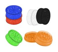 6 Pack Plastic Grinder, Grinder, Portable 60mm Spice Grinder, Herb Grinder with Magnetic Lid for Kitchen Use, Reusable