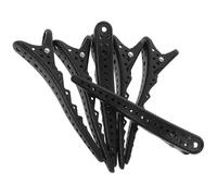6 Pack Plastic Hairdressing Hair Clips with Smooth Surface | Black Beak Style, No Snagging Design, Office and Face Washing Use, Six-piece Set for Women