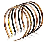 6 Pack Plastic Headbands for Women Girls Man, Alice Band with 8mm Teeth Comb, Non-Slip Headbands for Men & Women, Unisex Sport & Fashion Hair Hoop Accessories - Durable & Comfortable Design