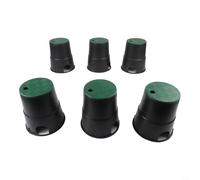 6 Pack Plastic Irrigation Valve Box 6 Inch Anti-Slip PP Garden | Anti Slip Garden Cover PP Landscape Valve Sprinkler Valve Enclosure Underground Plastic Housing