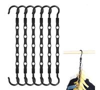 6 Pack Plastic Magic Hangers, Adjustable Space Saving Hangers, Sturdy Cascading Hanger, Closet Organizers and Storage Space Saving for Multipurpose